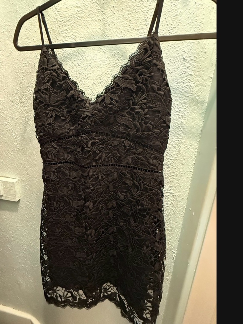 Abercrombie & Fitch Black Lace Overlay Slip